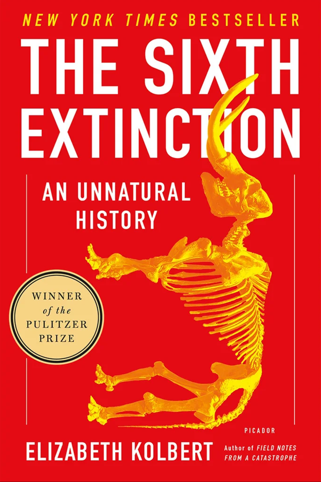 Image of the book "The Sixth Extinction" by Elizabeth Kolbert